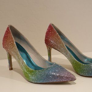 JEFFREY CAMPBELL RAINBOW CRYSTAL STILLETTO HEELS